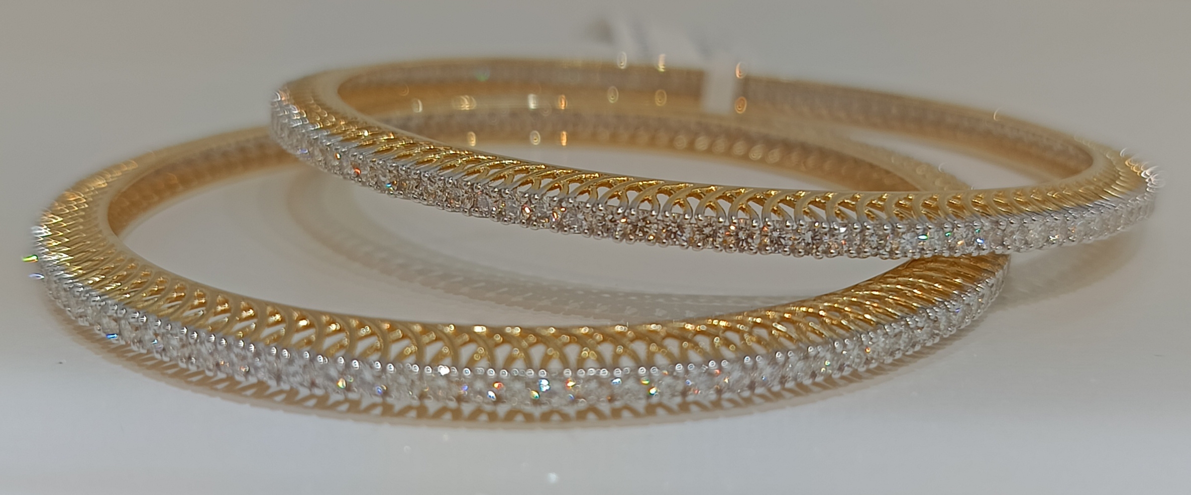 Diamond Bangle Pair